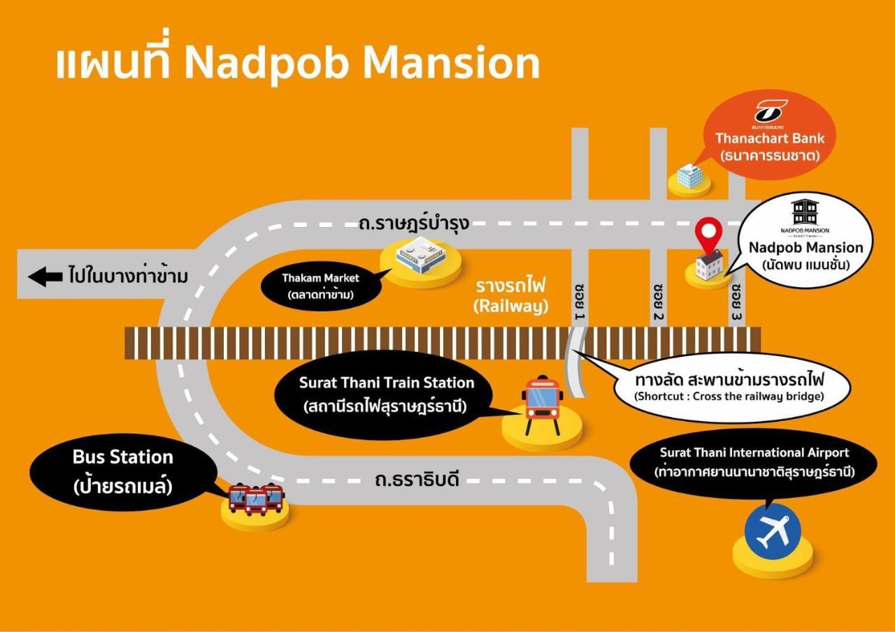 Nadpob Mansion Surat Thani Exterior foto